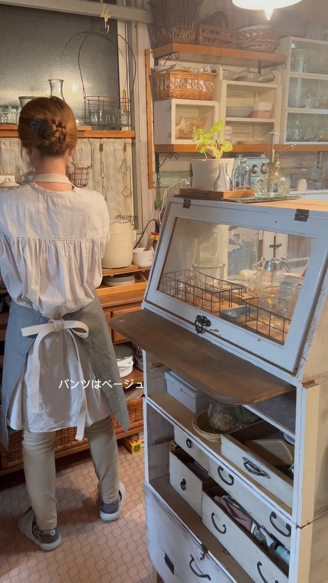 ビンテージMADEWELL 耳付きデニムヒッコリーストライプ　ワークエプロン DULTON】 ワークエプロン ヒッコリーストライプ｜キッチン用品