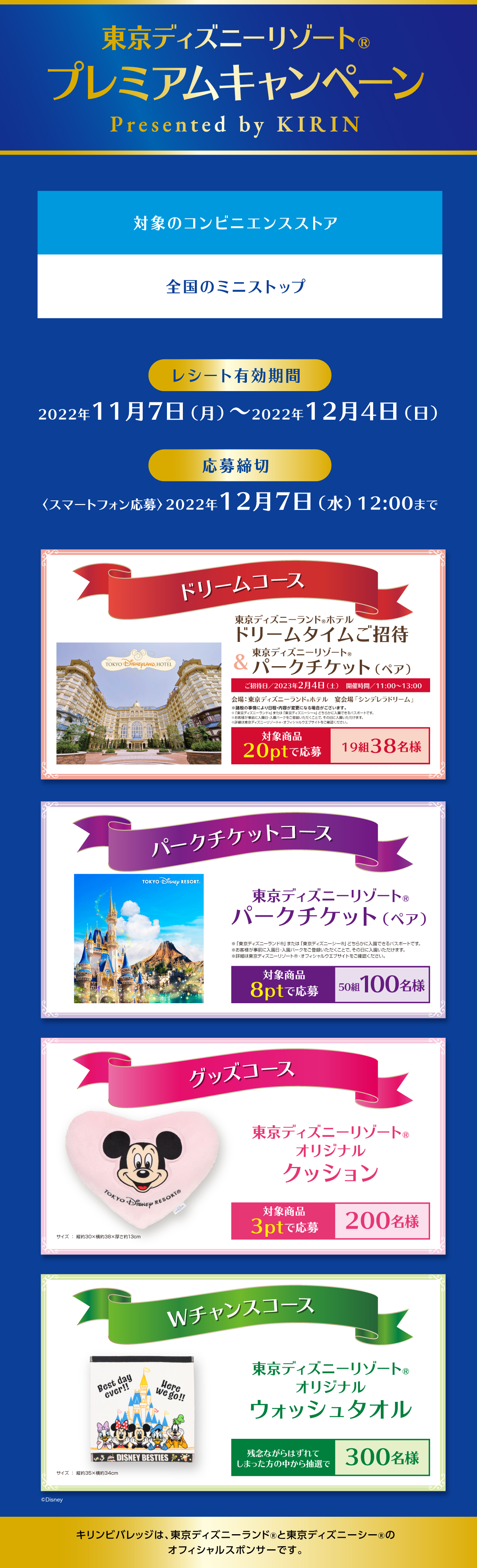 東京ディズニーリゾート(R)プレミアムキャンペーン 実施店