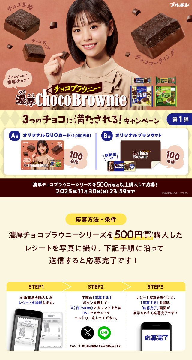 2025年】濃厚チョコブラウニー「3つのチョコに満たされる
